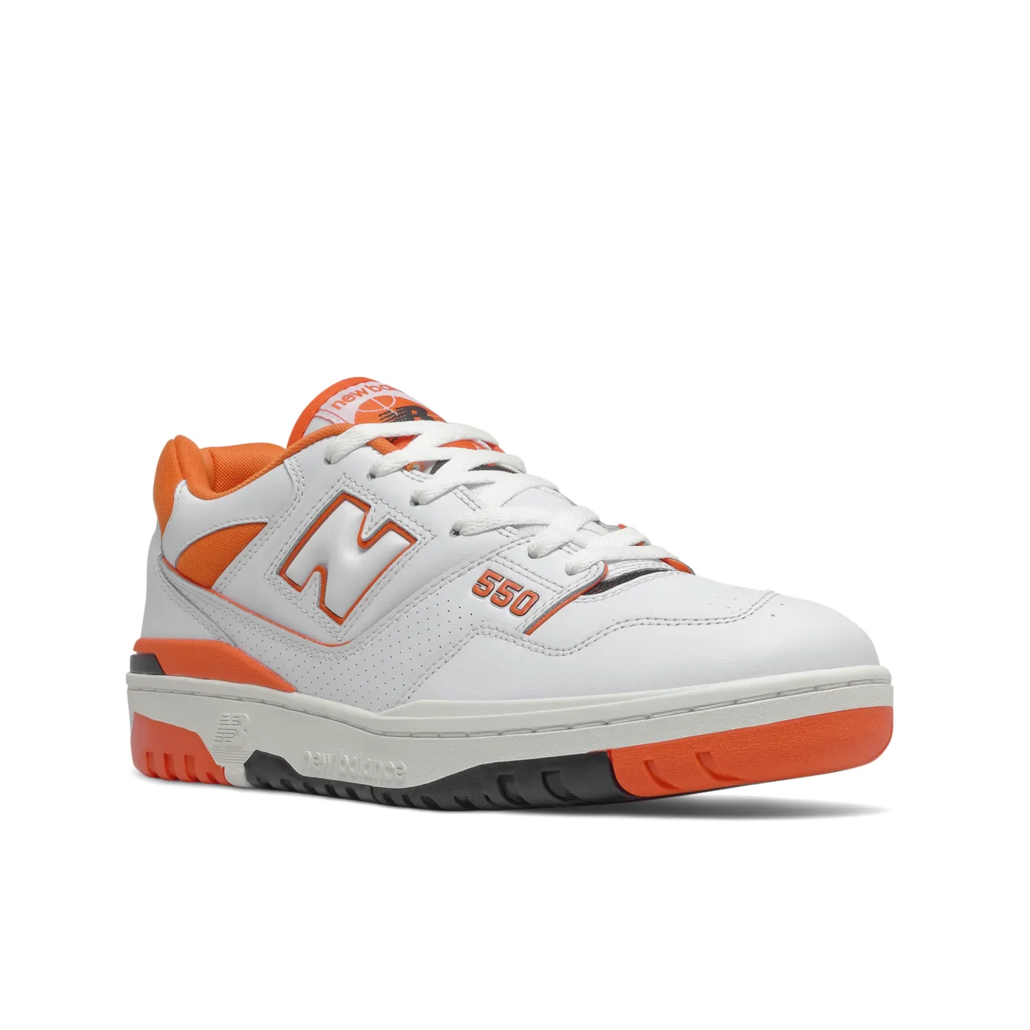 BB550 – White with Varsity Orange