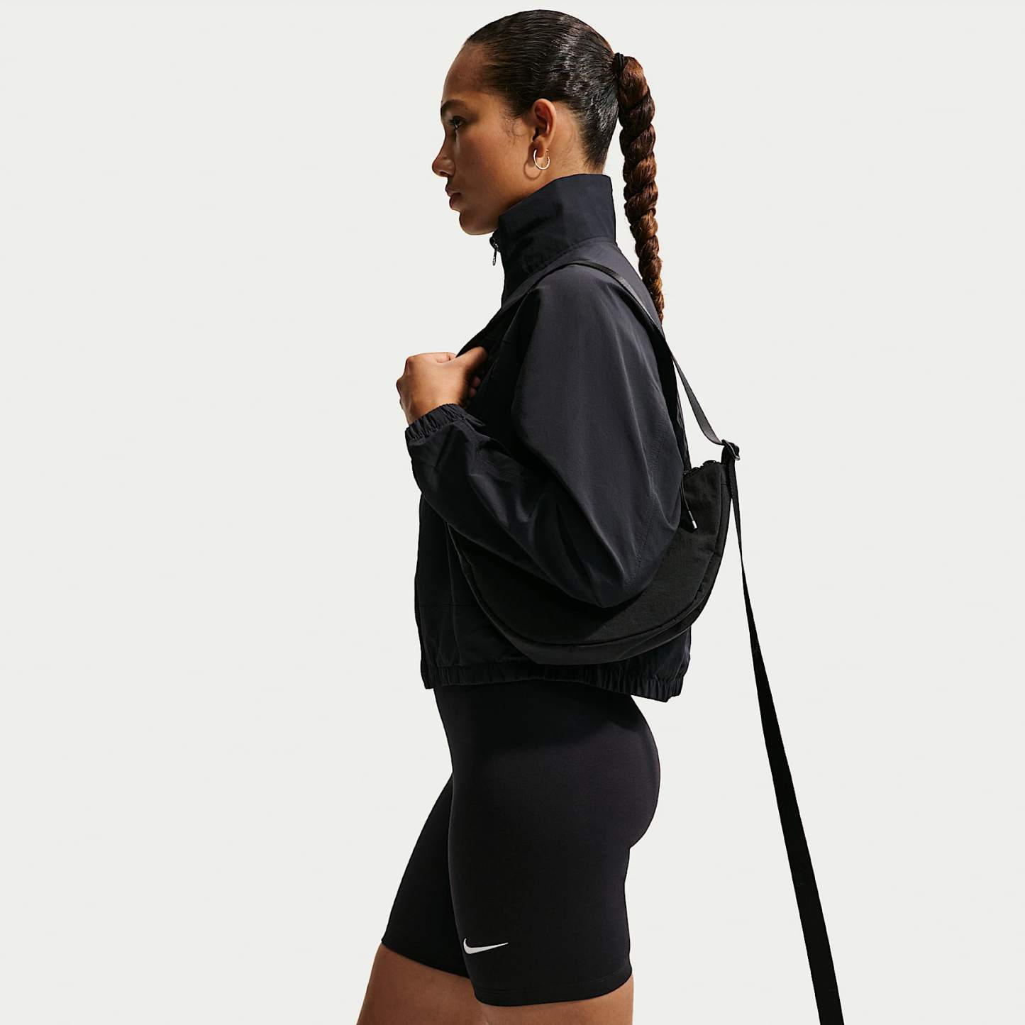 Nike Sportswear Classic Women's High-Waisted 20.5cm (approx.) Biker Shorts – Black/Sail