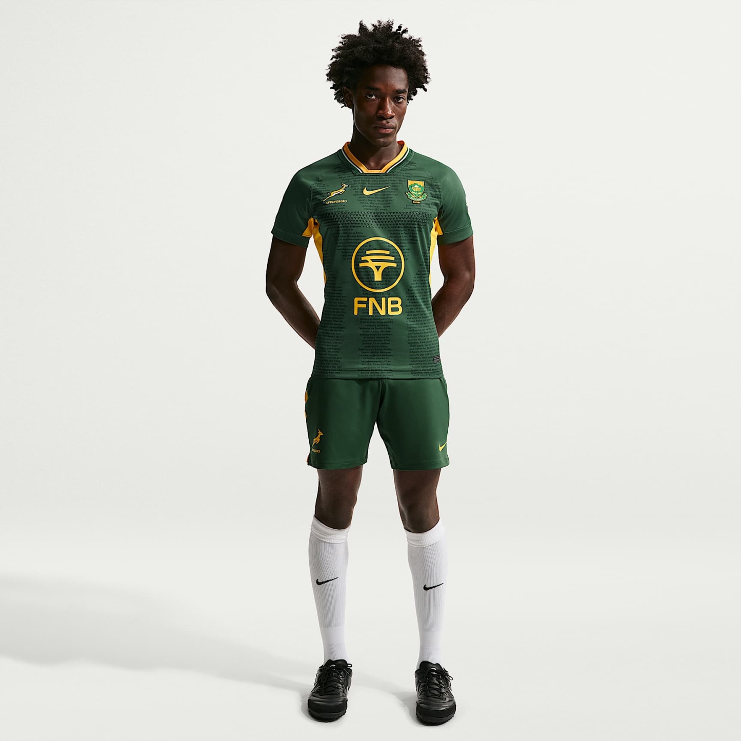 Springboks RGR Match Jersey Men's Nike Rugby Jersey – Gorge Green/University Gold/University Gold