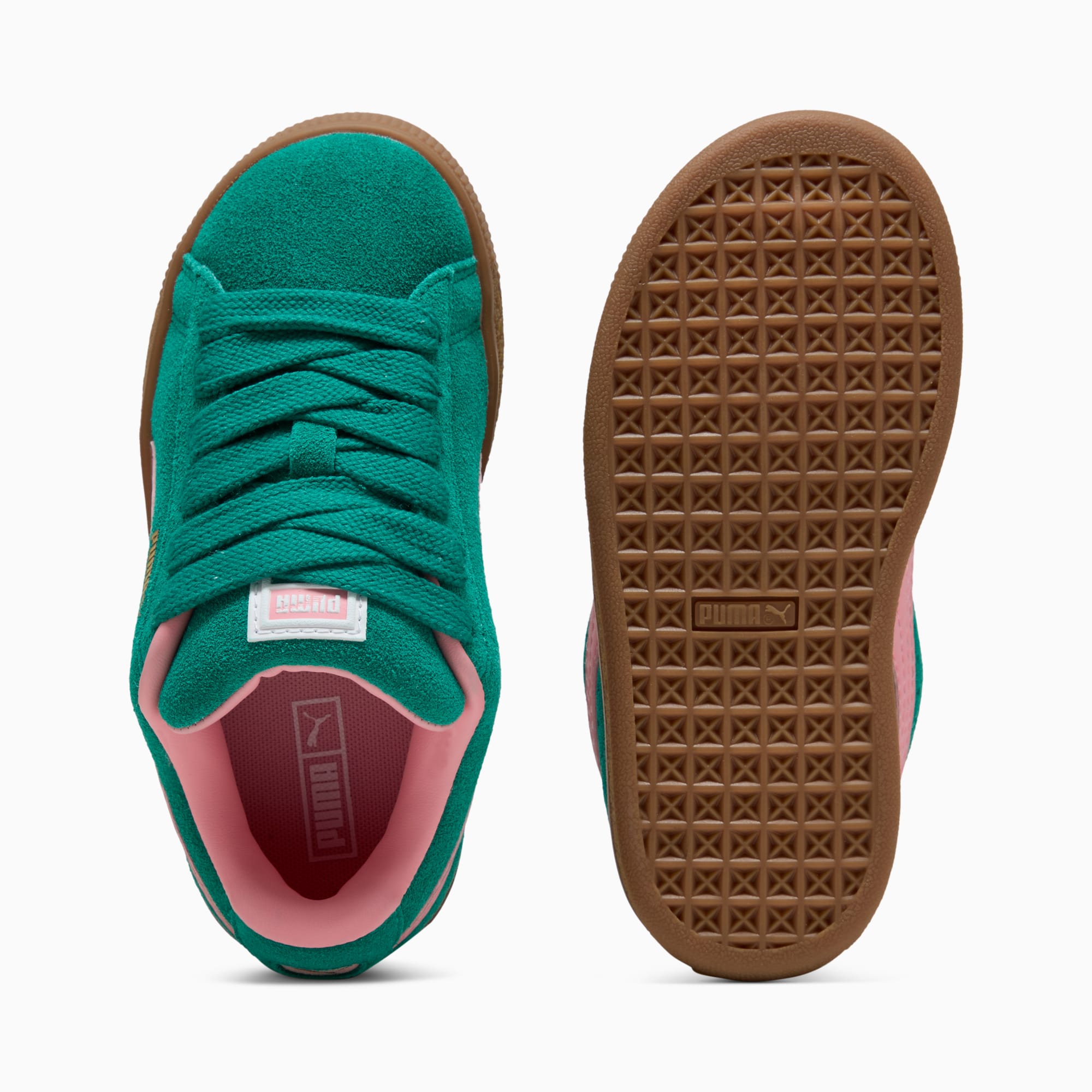 Suede XL Kids' Sneakers – Wild Green-Pinkscape
