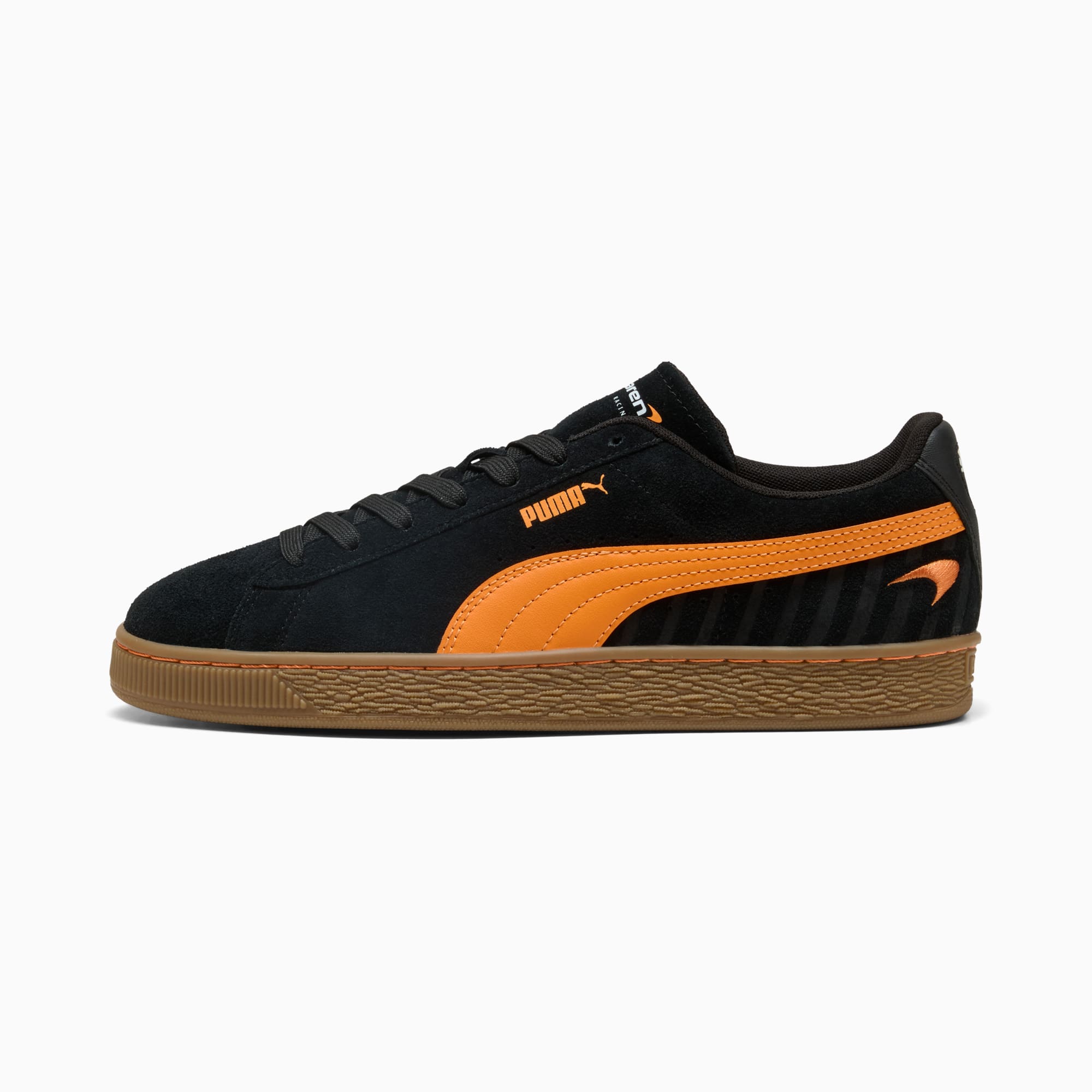 McLAREN RACING Suede OG Sneakers Unisex – PUMA Black-Papaya