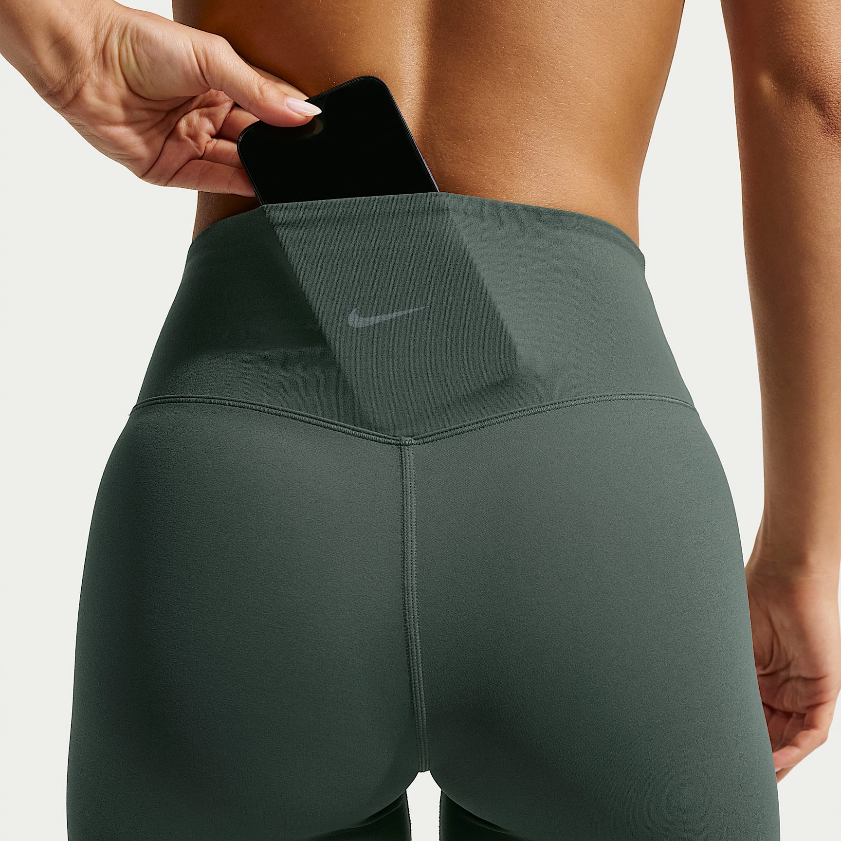 Nike Zenvy Women's High-Waisted 20.5cm (approx.) Biker Shorts – Camo Green/White