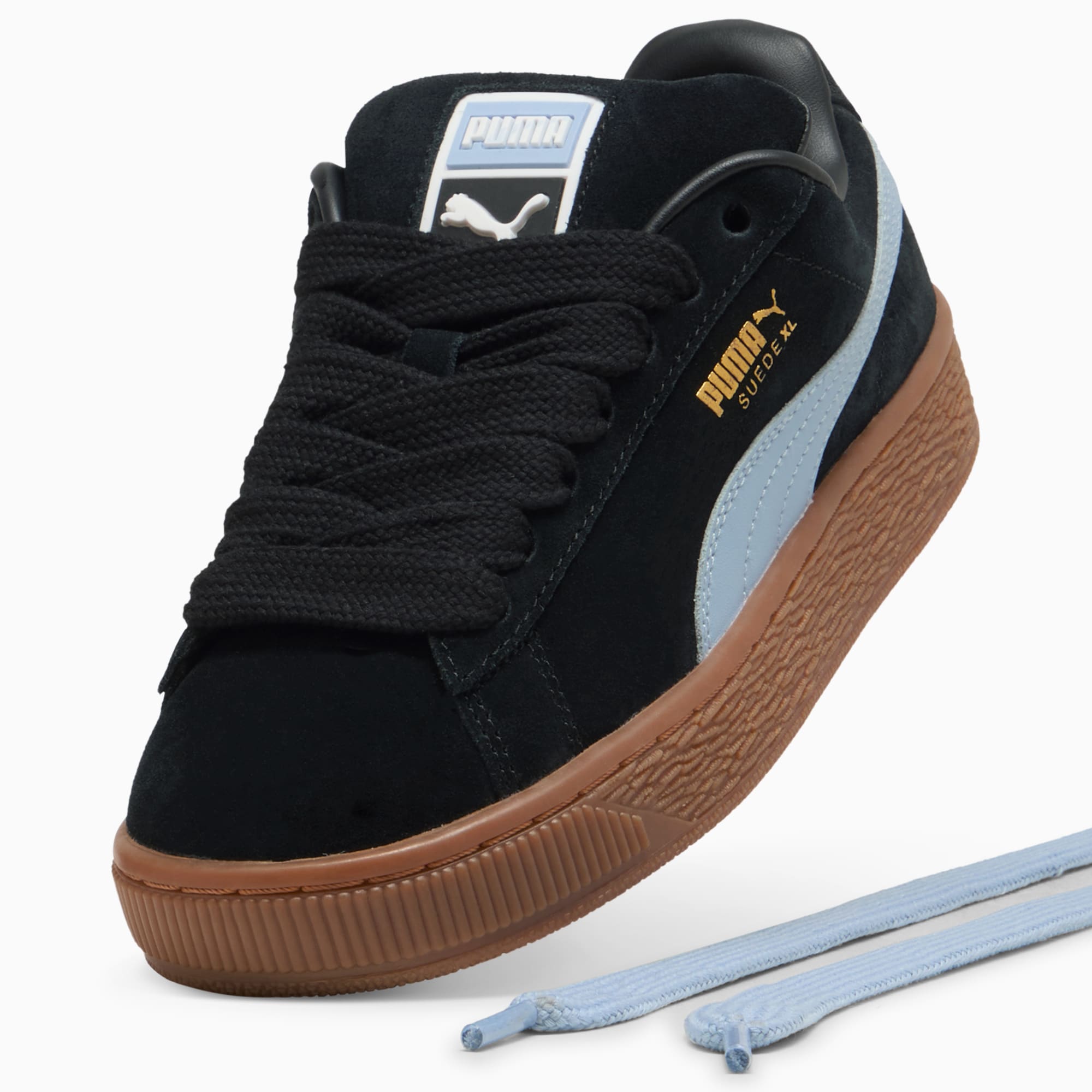 Suede XL Youth Sneakers – PUMA Black-Chambray Blue
