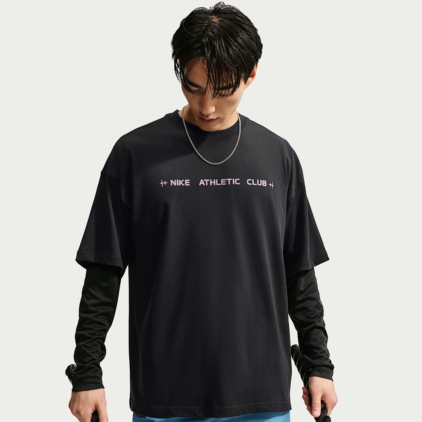 Nike N.A.C. Men's Oversized T-Shirt – Black/Purple Smoke