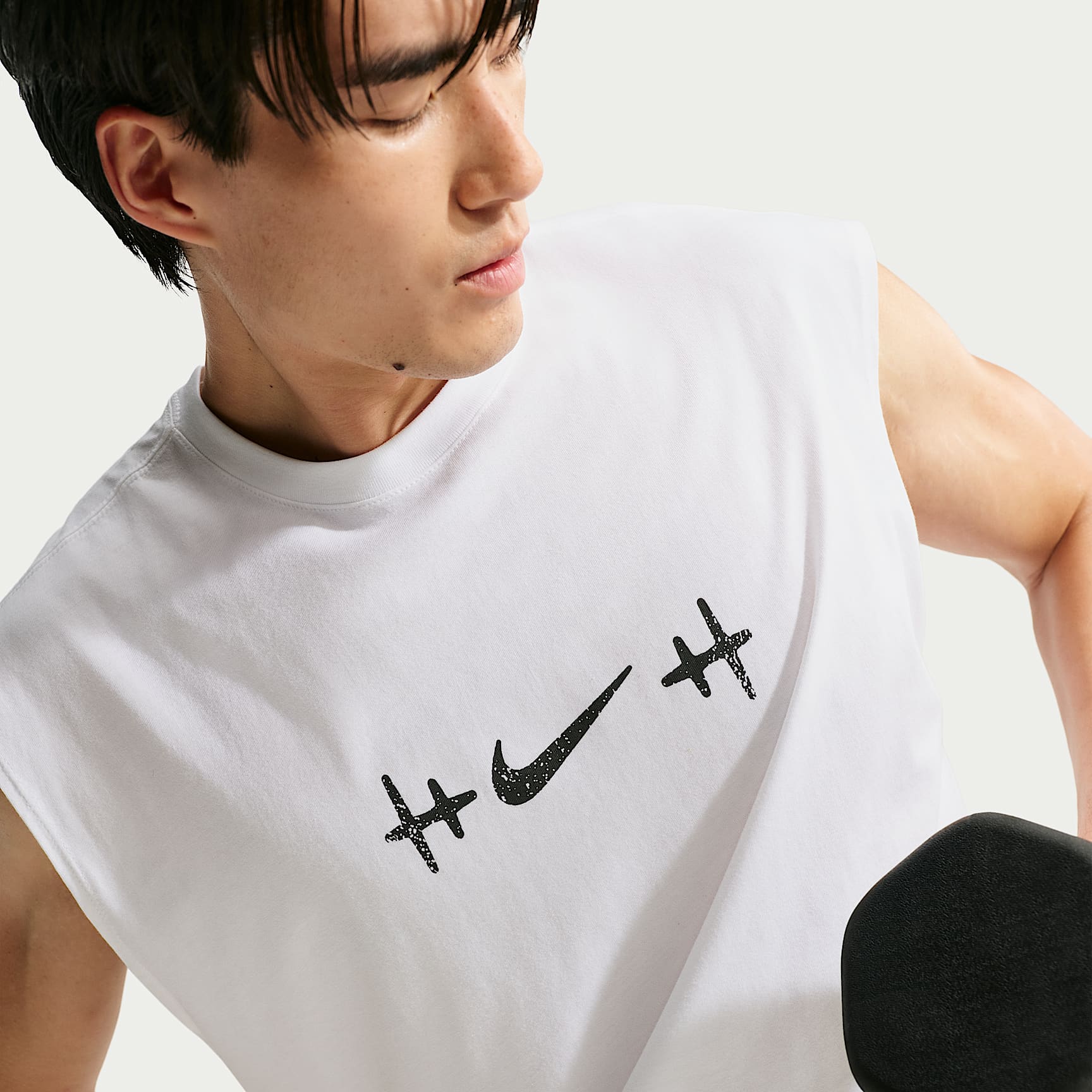 Nike N.A.C. Men's Sleeveless T-Shirt – White/Black