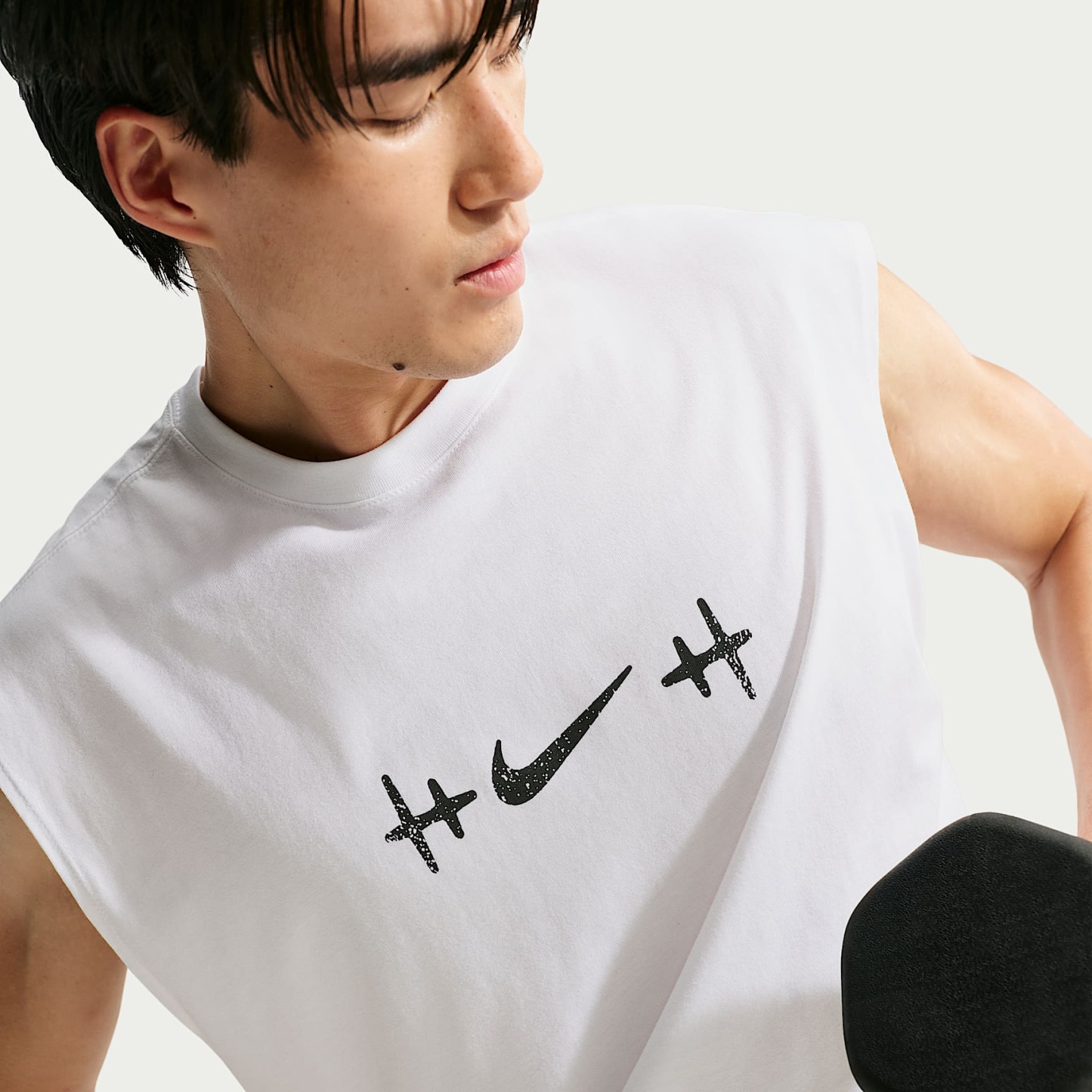 Nike N.A.C. Men's Sleeveless T-Shirt – White/Black