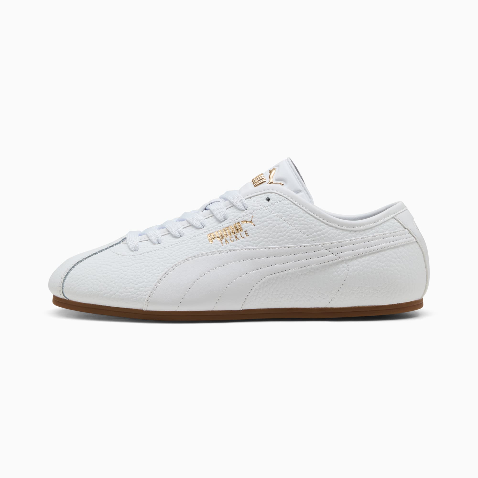 PUMA Tackle L Sneakers Unisex – PUMA White-PUMA Gold-Gum