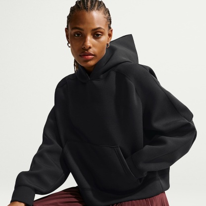 Nike Article Fleece Women's Oversized Hoodie – Black/Black/Black
