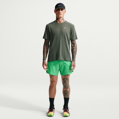 Nike Miler Men's Dri-FIT Short-Sleeve Running Top – Camo Green/Mineral Slate