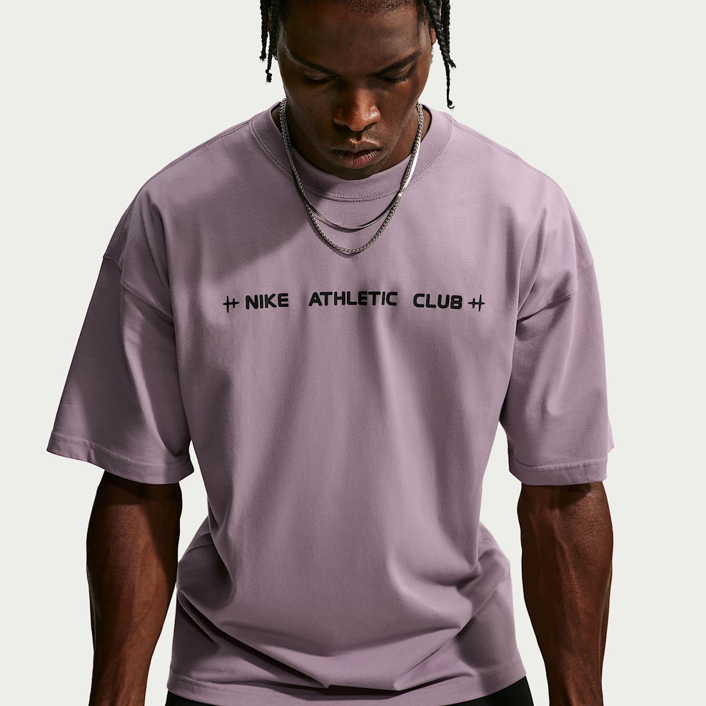 Nike N.A.C. Men's Oversized T-Shirt – Purple Smoke/Black