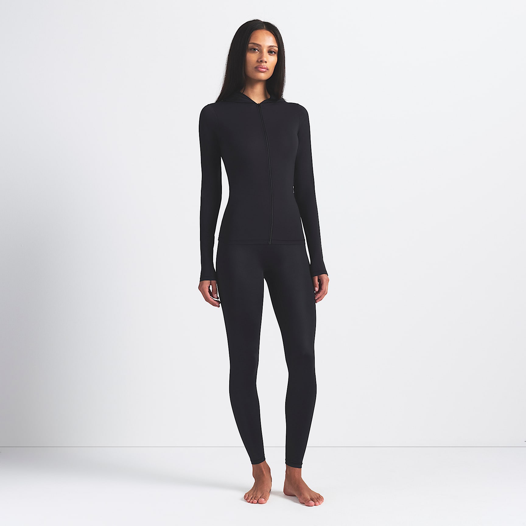 NikeSKIMS Satin Shine Women's High-Waisted Bonded 66cm (approx.) Leggings – NSKM Obsidian/NSKM Obsidian