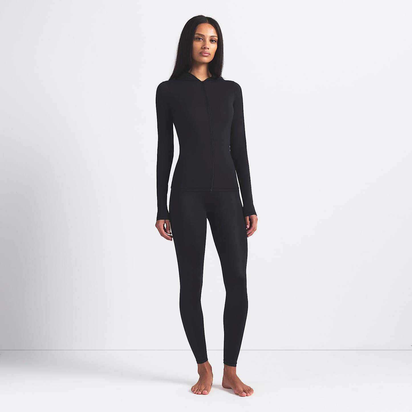NikeSKIMS Satin Shine Women's High-Waisted Bonded 66cm (approx.) Leggings – NSKM Obsidian/NSKM Obsidian