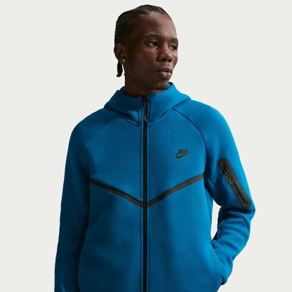Nike Tech Men's Fleece Windrunner Full-Zip Jacket – Court Blue/Black