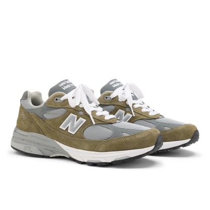 Made in USA 993 – Covert Green with Medium Gray and White