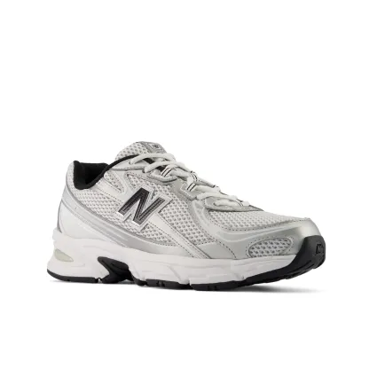 740 – WHITE with Metallic Silver and Black