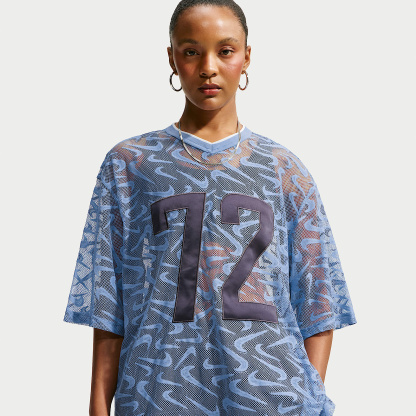 Nike Sportswear Chill Lace Women's Oversized Jersey – Work Blue/Gridiron/White