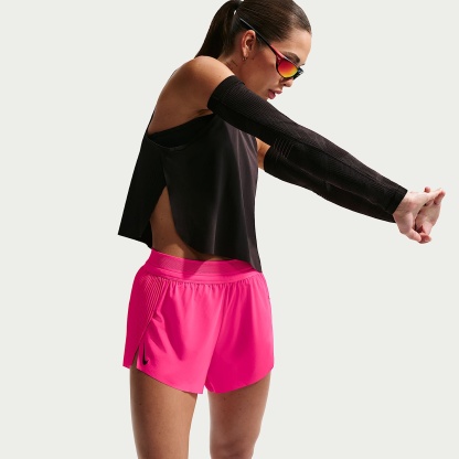 Nike AeroSwift Women's Dri-FIT ADV Mid-Rise 7.5cm (approx.) Brief-Lined Running Shorts – Hyper Pink/Black