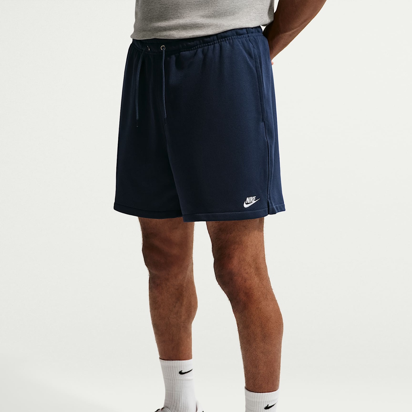 Nike Club Men's French Terry Flow Shorts – Obsidian/Obsidian/White
