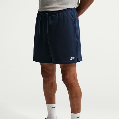 Nike Club Men's French Terry Flow Shorts – Obsidian/Obsidian/White