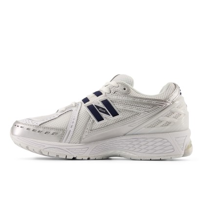 1906R – White with NB Navy and Silver Metallic