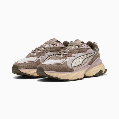 Fade LS Brushed Luxe Sneakers Women – Glacial Gray-Powder Pink