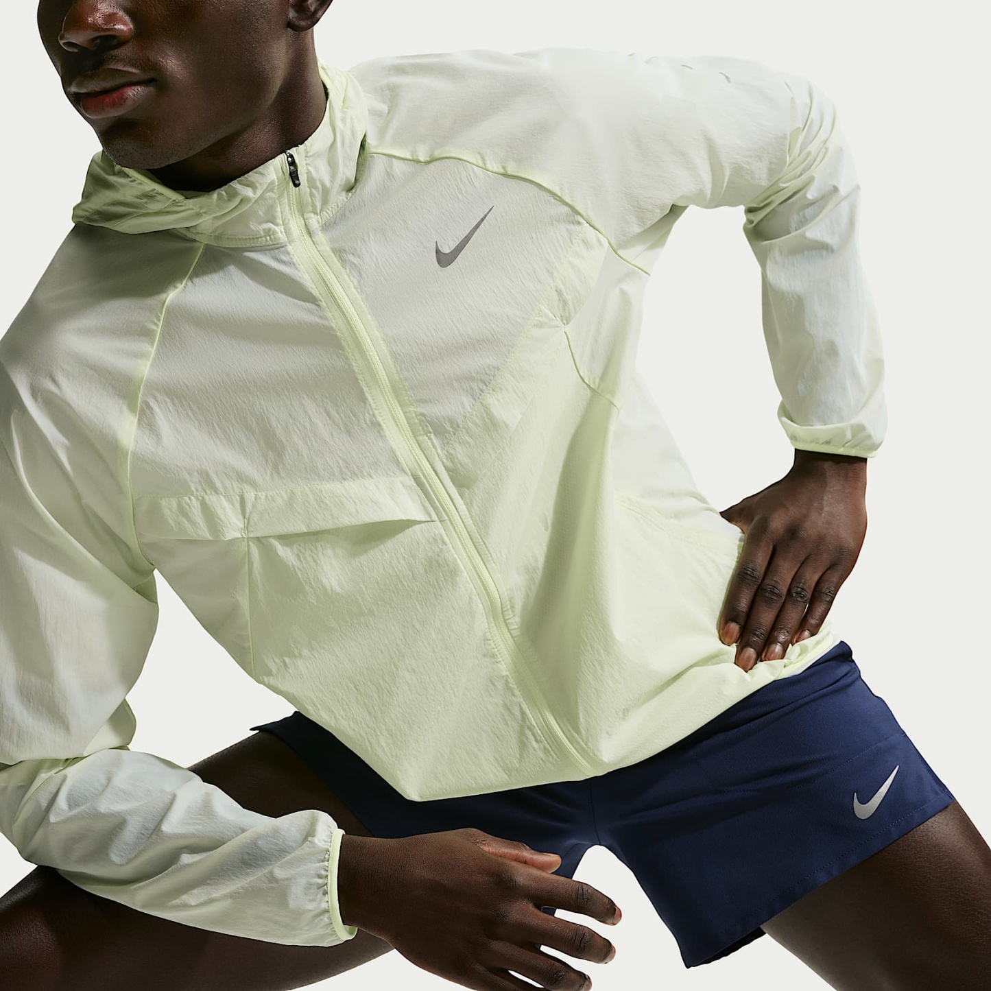Nike Stride Men's Repel UV Running Jacket – Barely Volt/Barely Volt