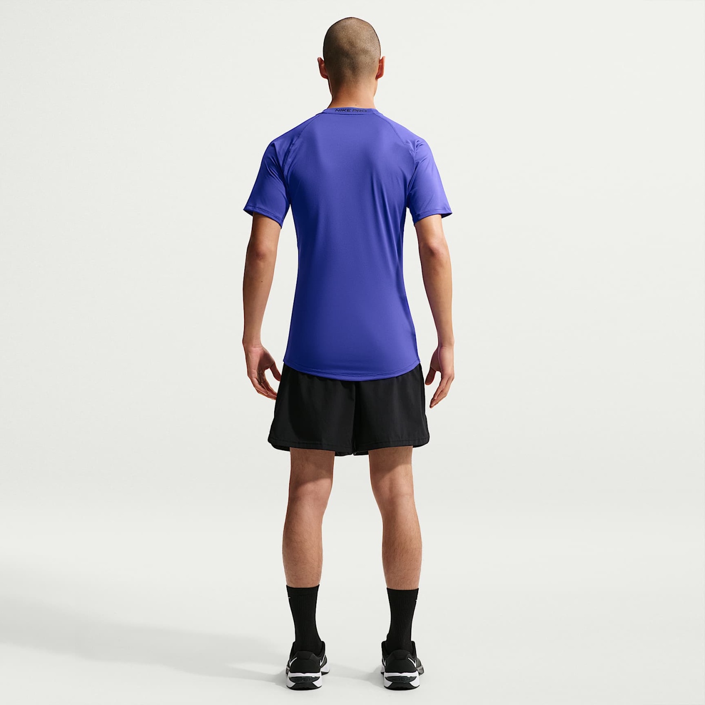 Nike Pro Men's Dri-FIT Tight Short-Sleeve Fitness Top – Persian Violet/Black