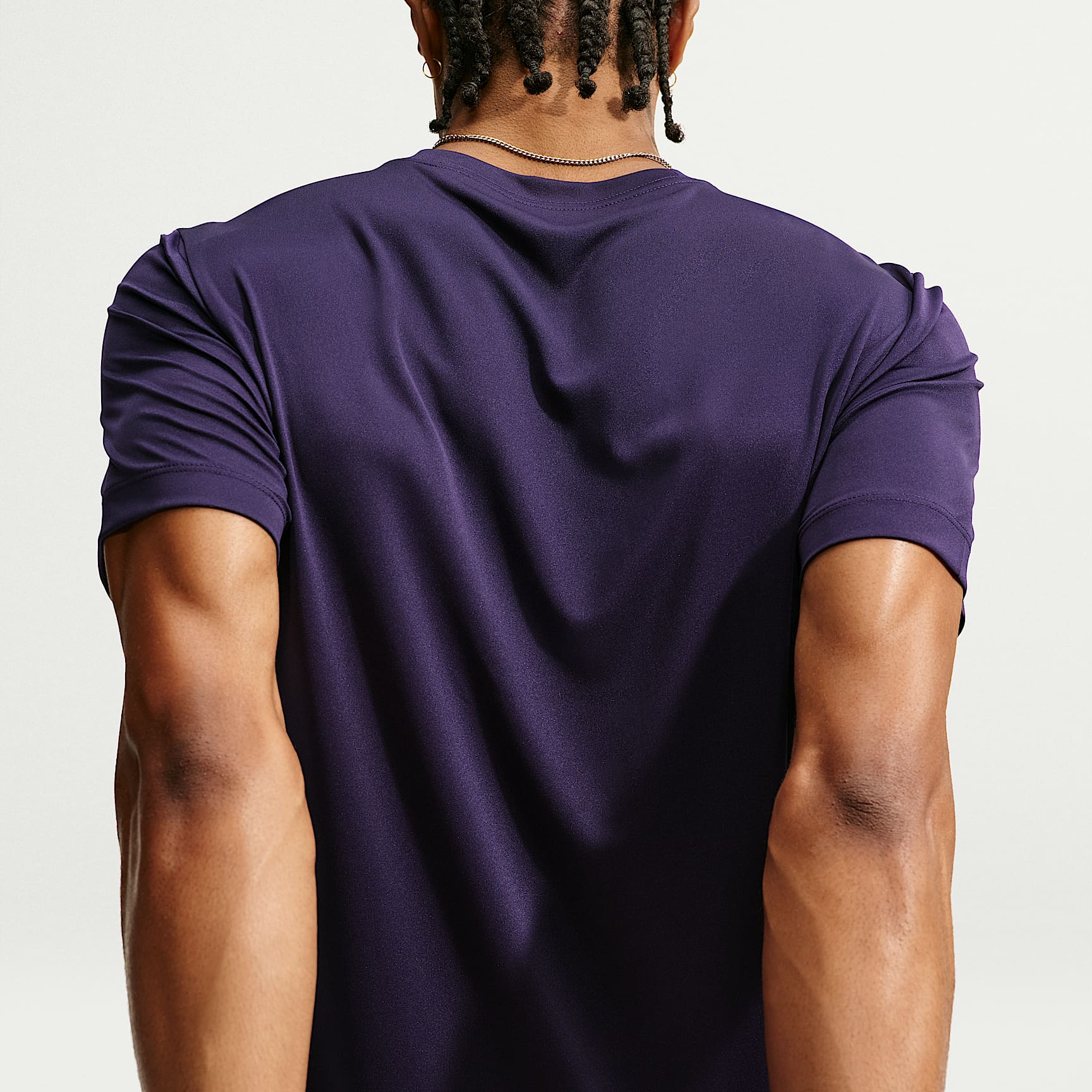 Nike Men's Dri-FIT Training T-Shirt – Purple Dynasty/White
