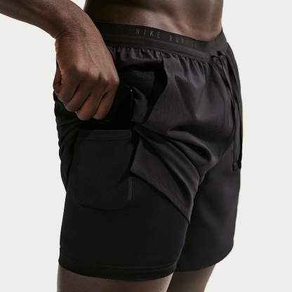 Nike Stride Men's Dri-FIT 18cm (approx.) 2-in-1 Running Shorts – Black