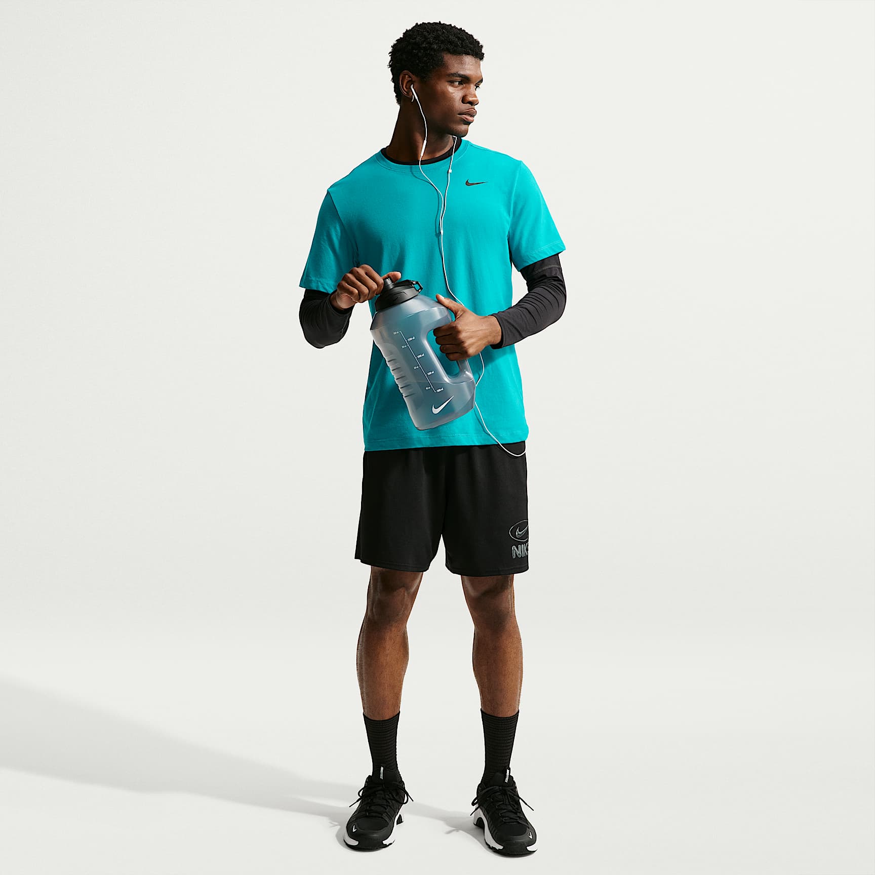 Nike Dri-FIT Men's Fitness T-Shirt – Energy/Black