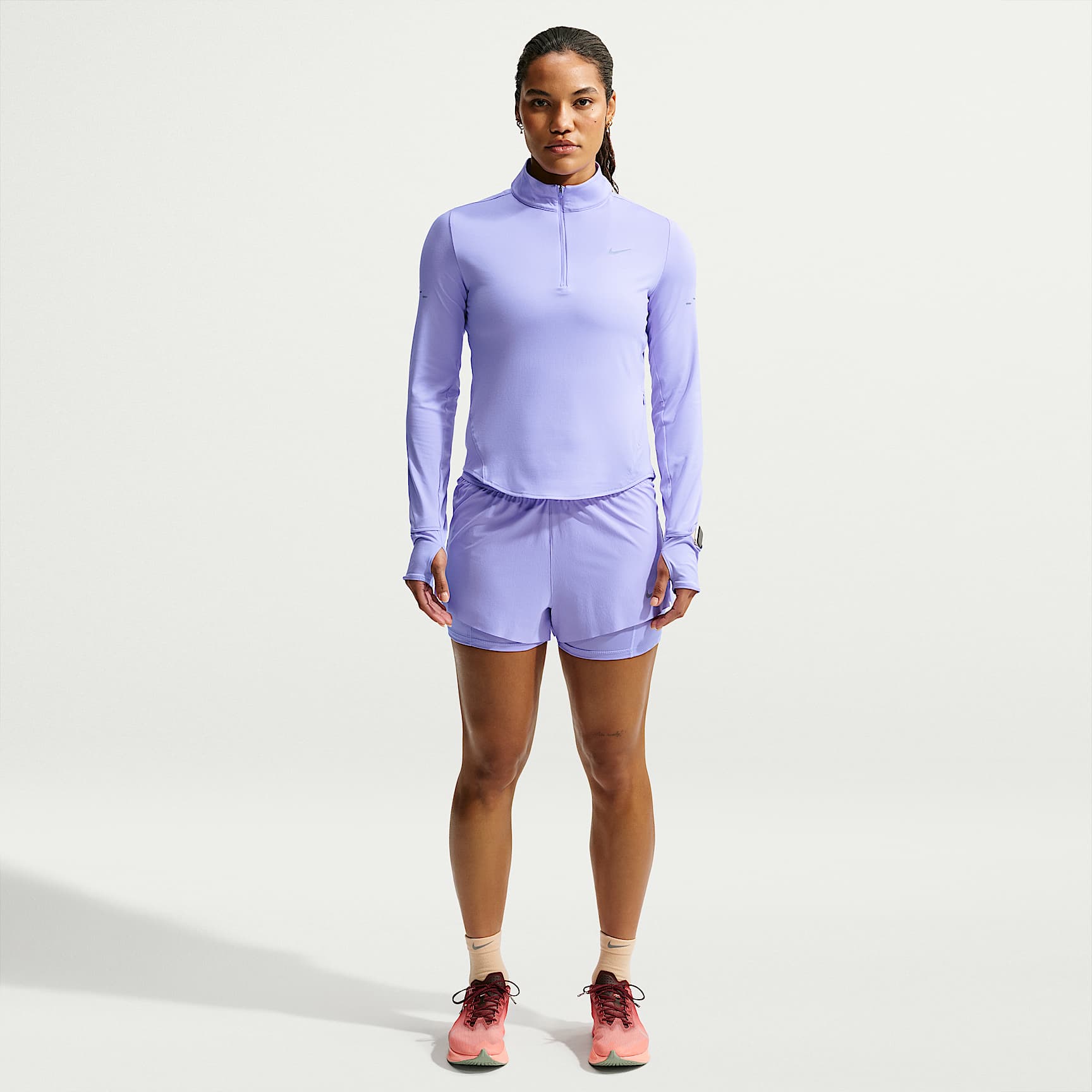 Nike Swift Women's Dri-FIT UV 1/4-Zip Running Top – Purple Pulse