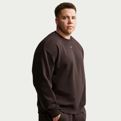 Nike Solo Fleece Men's Crew-Neck Sweatshirt – Velvet Brown/Sail