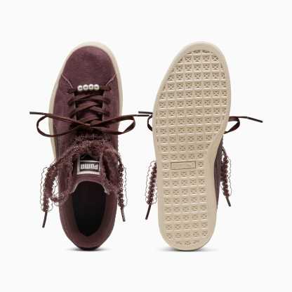 Suede Bloom Sneakers Women – Rich Cocoa-Chocolate Fondue