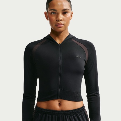 NikeSKIMS Stretch Knit Women's Full-Zip Baby Hoodie – NSKM Obsidian/NSKM Igneous