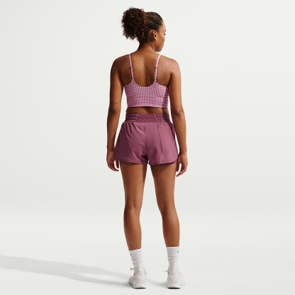 Nike One Women's Dri-FIT Mid-Rise 8cm (approx.) 2-in-1 Shorts – Pink Smoke/White