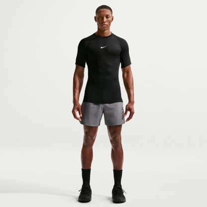 Nike Pro Men's Dri-FIT Tight Short-Sleeve Fitness Top – Black/White
