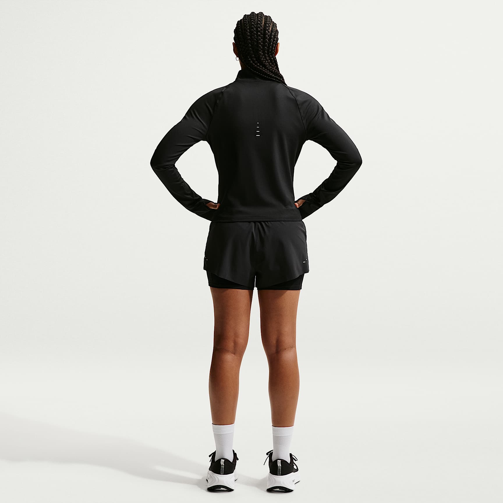 Nike Swift Women's Dri-FIT Mid-Rise 2-in-1 Running Shorts – Black