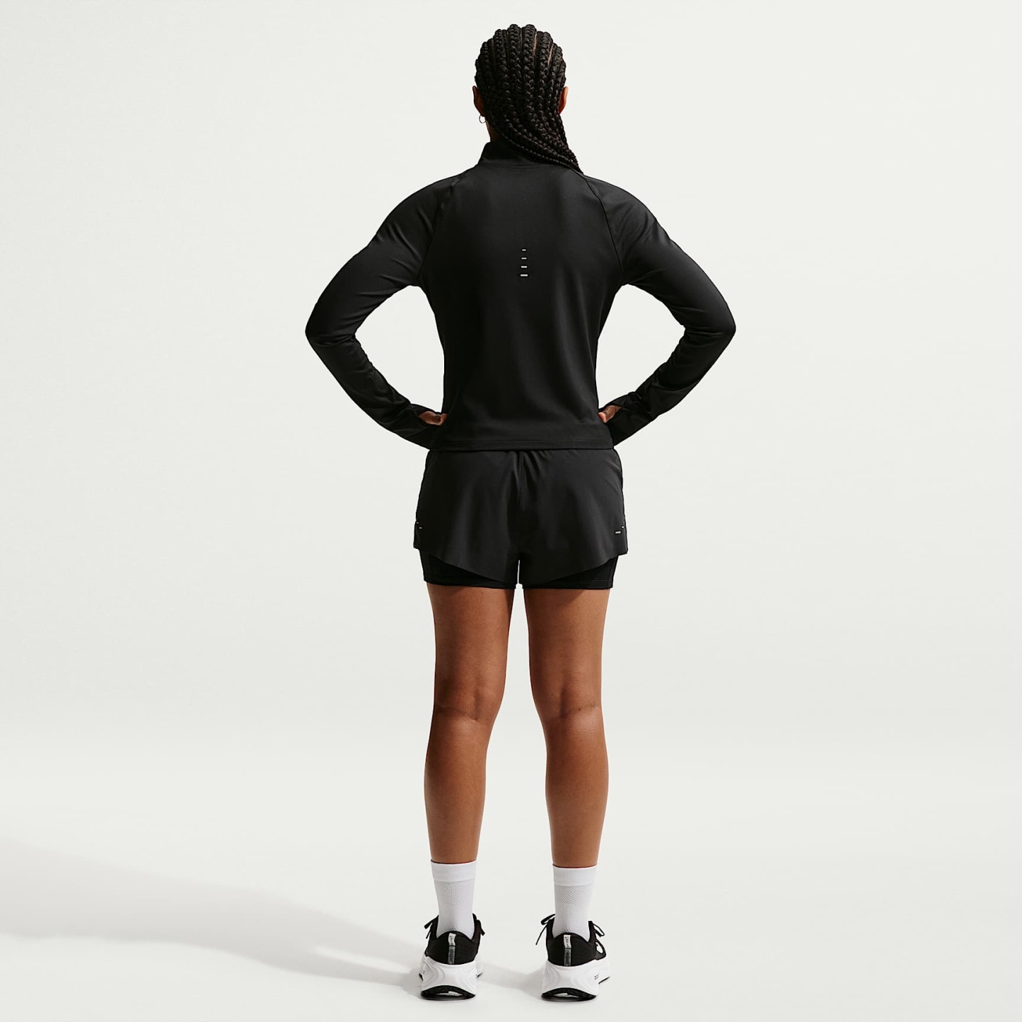 Nike Swift Women's Dri-FIT Mid-Rise 2-in-1 Running Shorts – Black