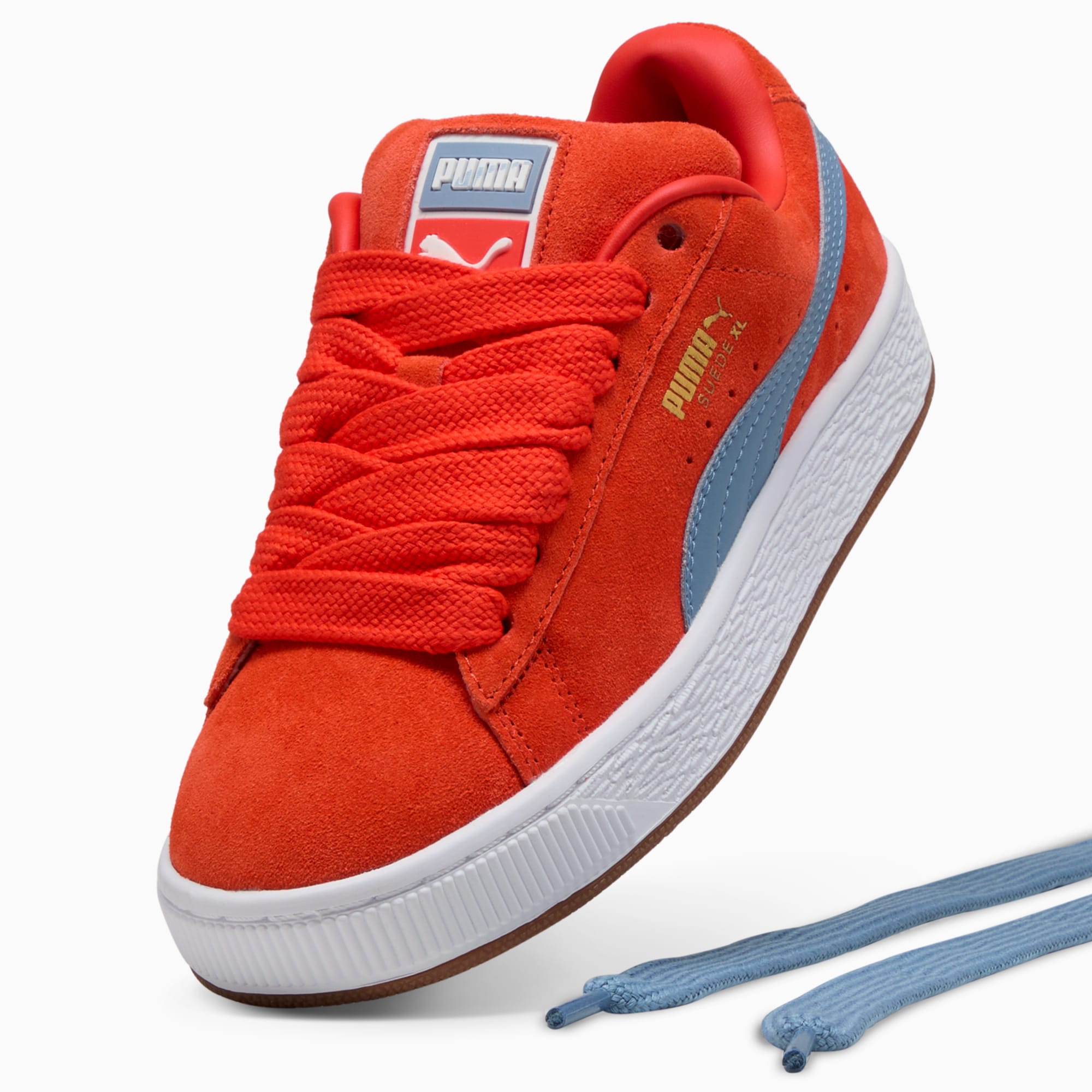 Suede XL Youth Sneakers – Fierce Red-Cool Blue