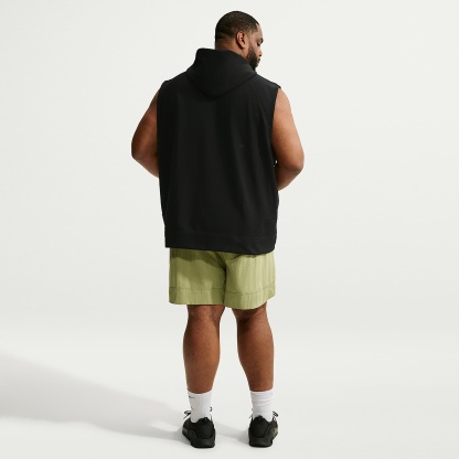 Nike N.A.C. Men's Dri-FIT Fleece Sleeveless Training Hoodie – Black/Black