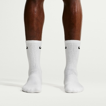 Nike Everyday Cushioned Training Crew Socks (6 Pairs) – White/Black