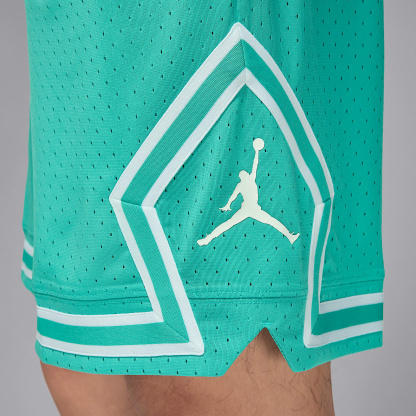 Jordan Sport Men's Dri-FIT 18cm (approx.) Mesh Diamond Shorts – Washed Teal/White/White