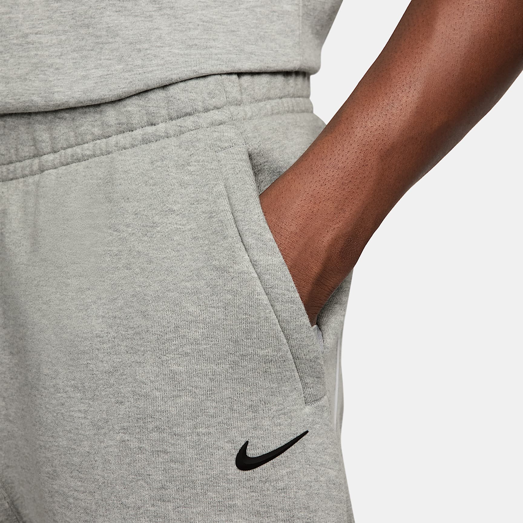 NOCTA NOCTA Fleece CS Open-Hem Tracksuit Bottoms – Dark Grey Heather/Matte Silver/Black