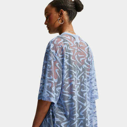 Nike Sportswear Chill Lace Women's Oversized Jersey – Work Blue/Gridiron/White