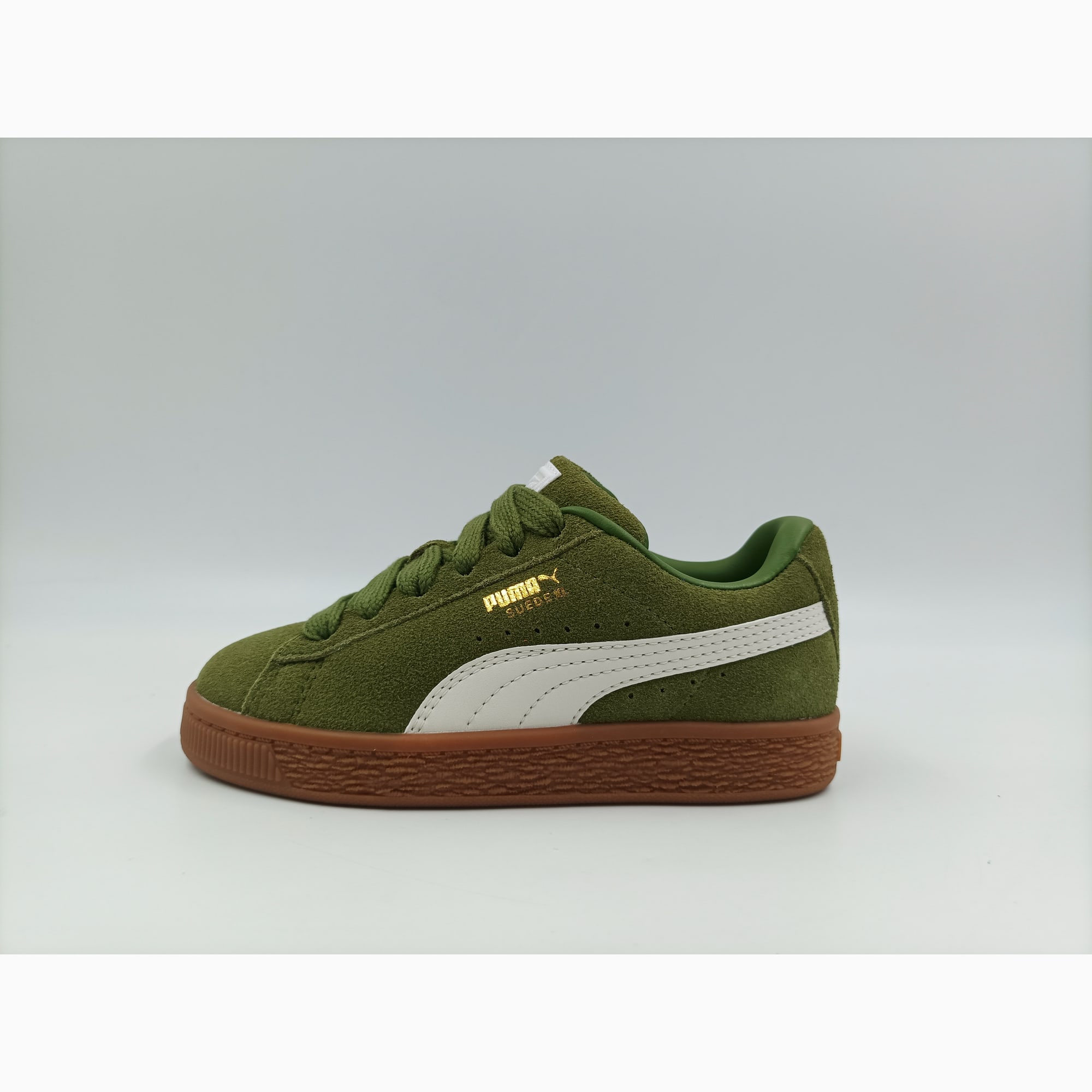 Suede XL Kids' Sneakers – Olive Green-Vapor Gray