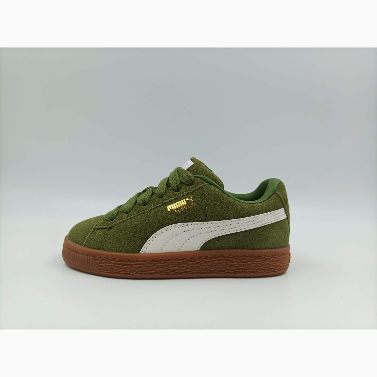 Suede XL Kids' Sneakers – Olive Green-Vapor Gray