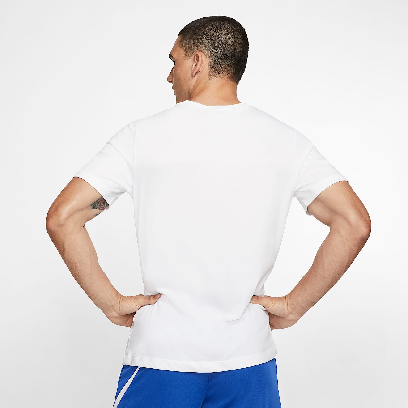 Nike Dri-FIT Men's Fitness T-Shirt – White/Black