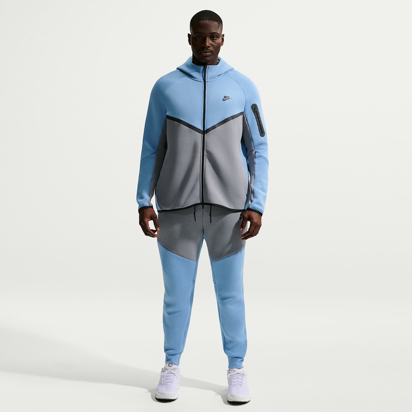Nike Tech Men's Fleece Windrunner Full-Zip Jacket – Work Blue/Cool Grey/Black