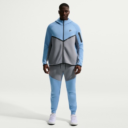 Nike Tech Men's Fleece Windrunner Full-Zip Jacket – Work Blue/Cool Grey/Black