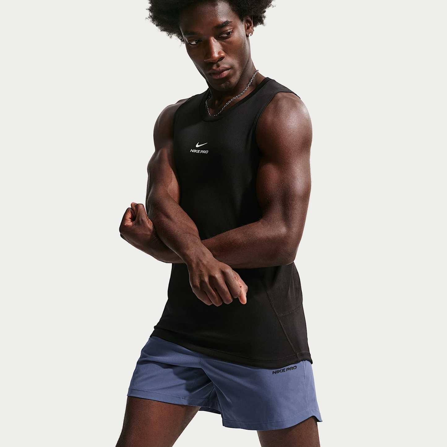 Nike Pro Men's Dri-FIT Training Tank – Black/White